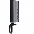 Domovní telefon DT03 ELEGANT TESLA 2-BUS interkom, regulace hlasitosti vyzvánění, barva tmavě šedá.