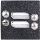 Tlačítka domácí telefony TESLA 4+n tři vyzváněcí tlačítka zámek barva antika stříbrná.
