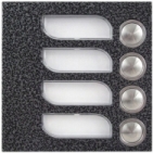 Tlačítka domácí telefony TESLA 4+n čtyři vyzváněcí tlačítka barva antika stříbrná.