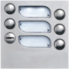 Tlačítka domácí telefony TESLA 4+n pět vyzváněcích tlačítek zámek barva nerez inox.