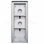 Krabice montážní pod omítku se stříškou GARANT tři moduly vertikální hliníkový profil.
