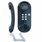 Domovní telefon DT23 ESO TESLA 2-BUS interkom, regulace hlasitosti vyzvánění a hovoru, barva tmavě šedá.