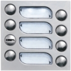 Tlačítka domácí telefony TESLA 4+n sedm vyzváněcích tlačítek zámek barva nerez inox.
