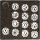 Kódový zámek KARAT domácí telefony 4+n 256 kódů, barva antika měděná.