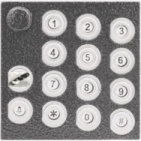 Kódový zámek KARAT domácí telefony 4+n 256 kódů, barva antika stříbrná, zámek. 